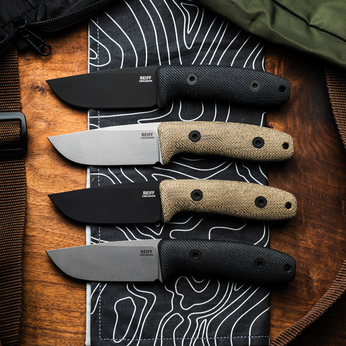 Circadian Clip Point EDC Fixed Blade Knife (CPM MagnaCut, Stonewash, Black Canvas Micarta)