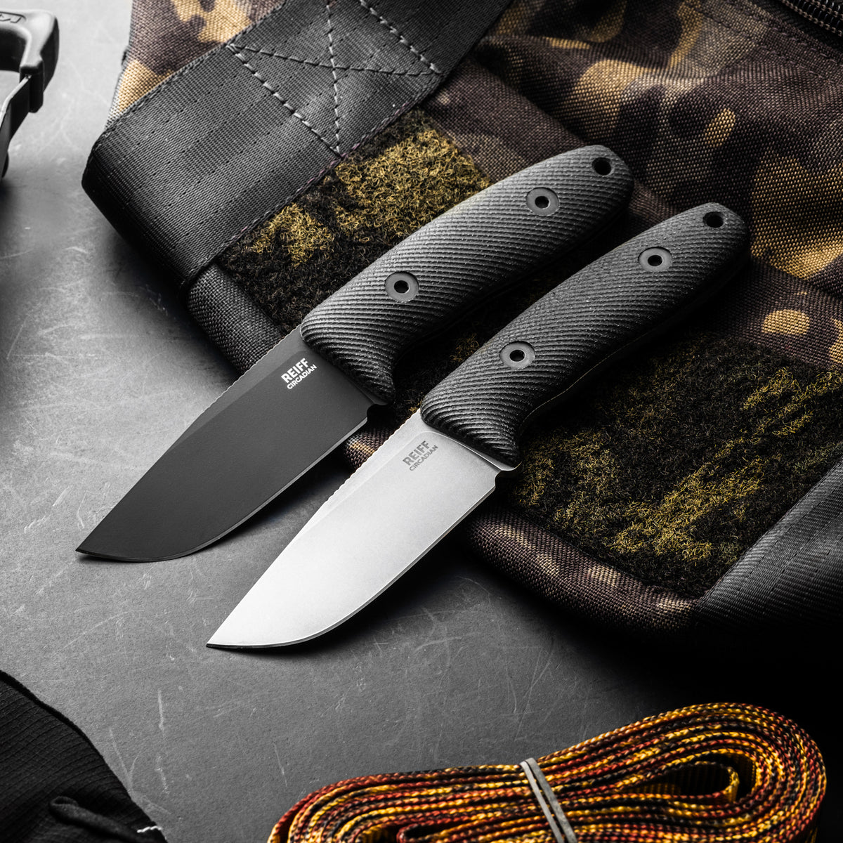 Circadian Clip Point EDC Fixed Blade Knife (CPM MagnaCut, Black Cerakote, Black Canvas Micarta)