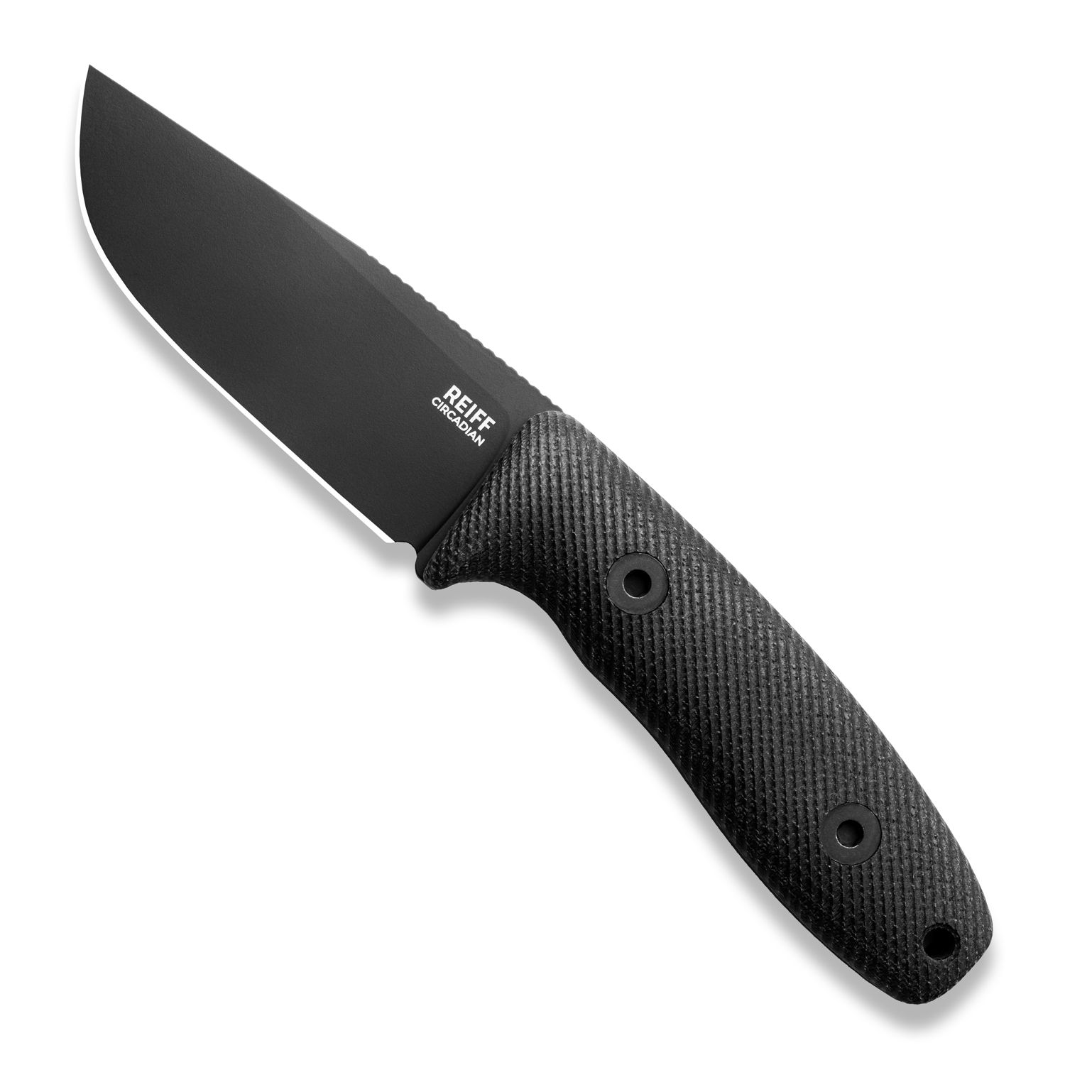 Circadian Clip Point EDC Fixed Blade Knife (CPM MagnaCut, Black Cerakote, Black Canvas Micarta)