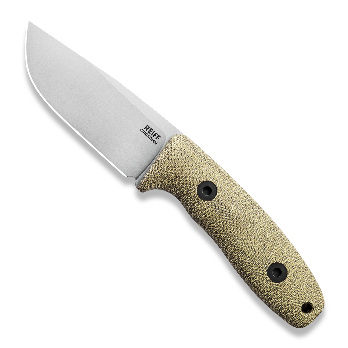 Circadian Clip Point EDC Fixed Blade Knife (CPM MagnaCut, Stonewash, Green Canvas Micarta)