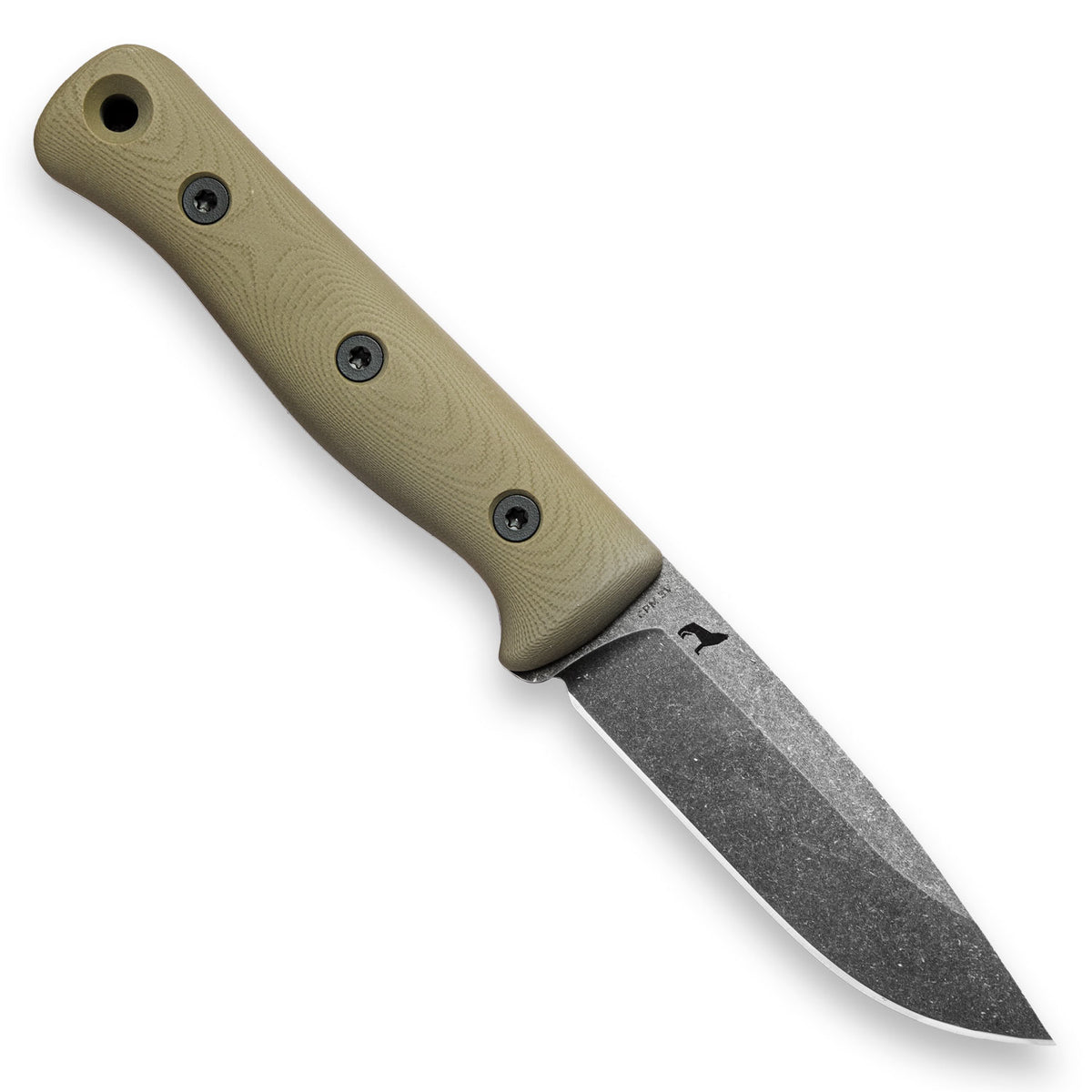 BLEM F4 Bushcraft Survival Knife (Acid Stonewash CPM 3V, OD Green G10)