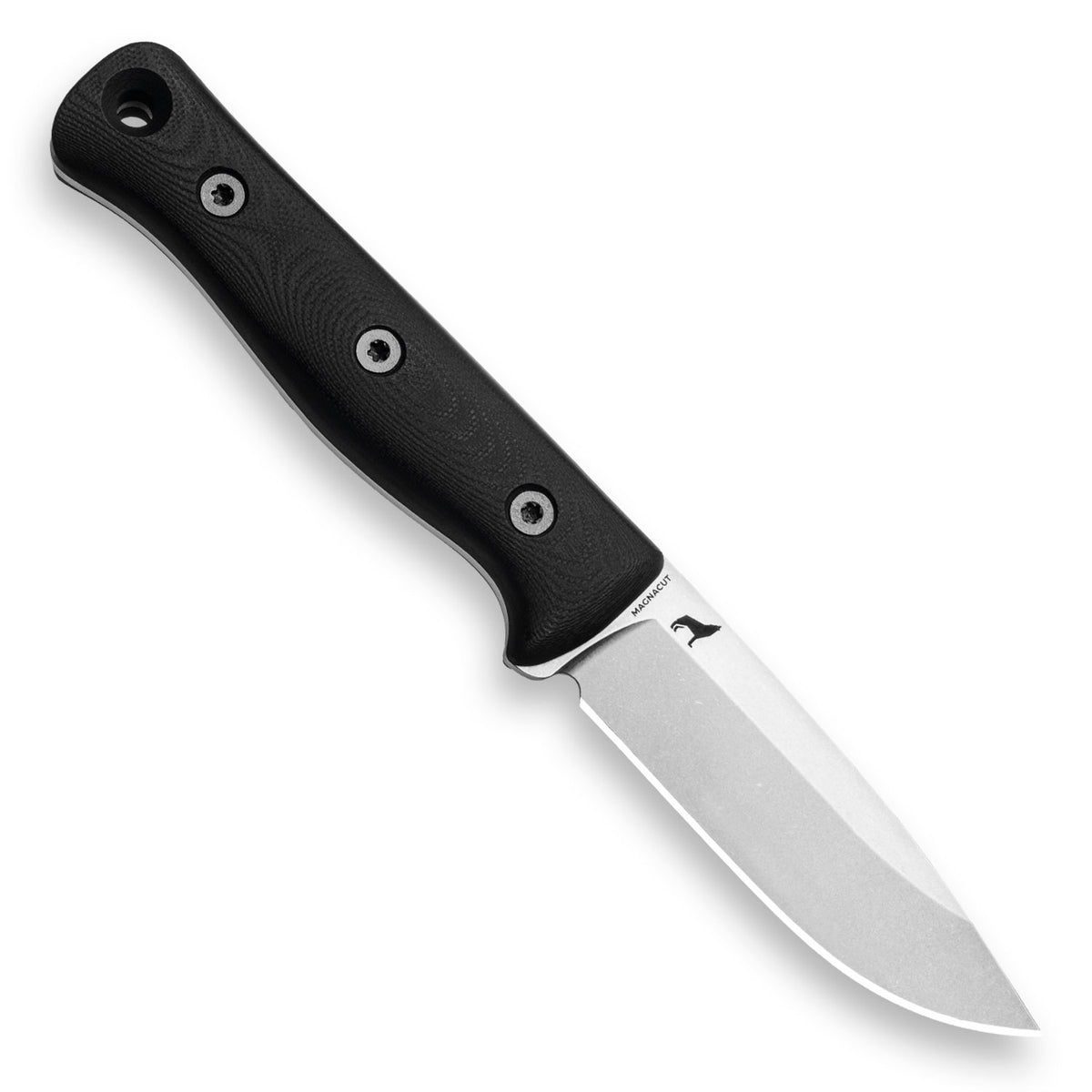 F4 Bushcraft Survival Knife (Polished Stonewash MagnaCut, Black G10)