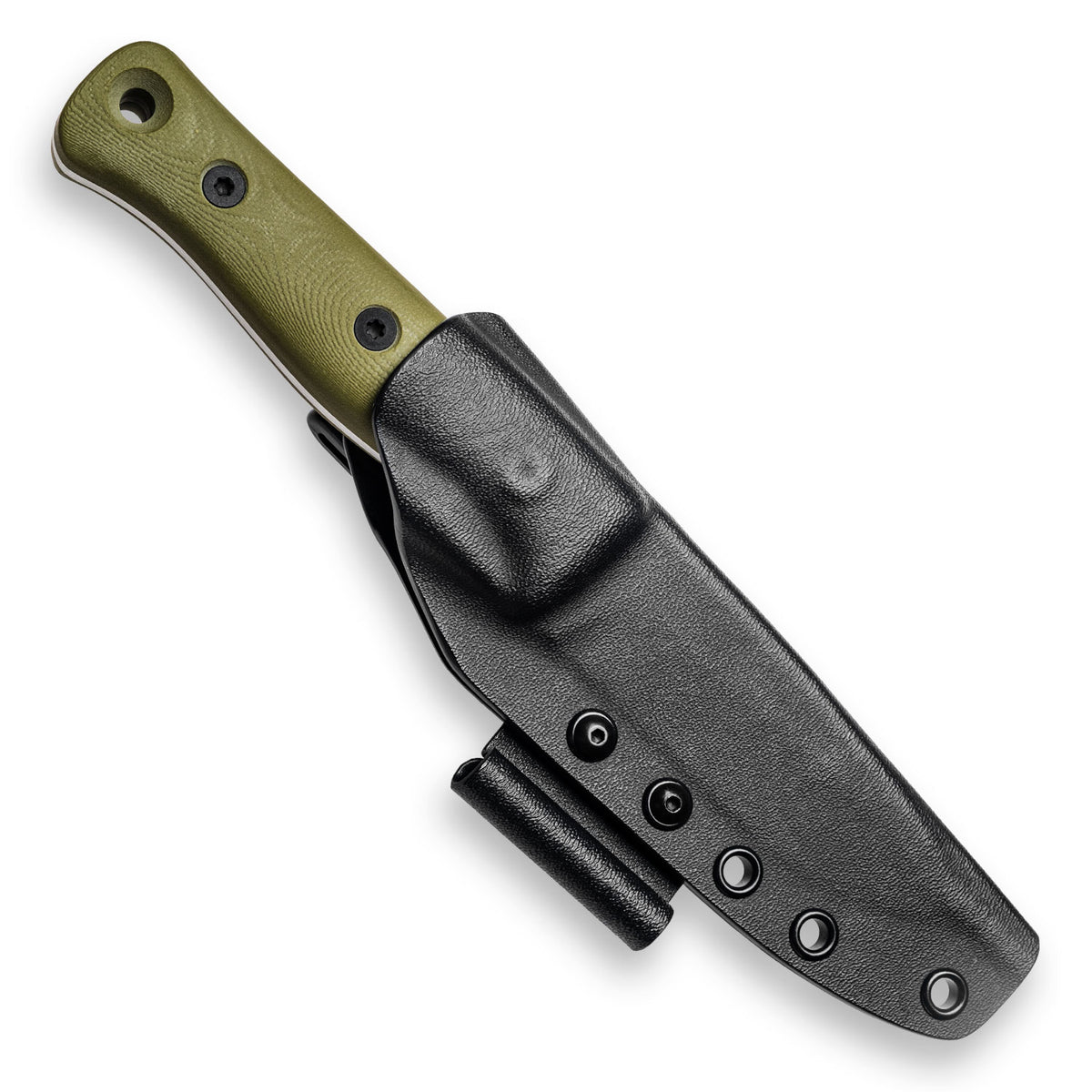 F4 Bushcraft Survival Knife (Polished Stonewash MagnaCut, OD Green G10)