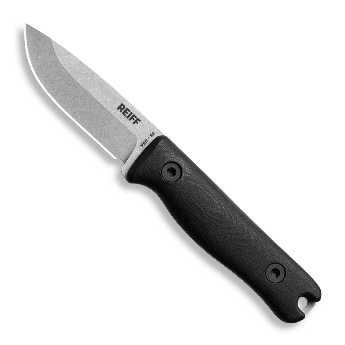 F3 EDC Fixed Blade Knife (CPM MagnaCut, Matte Stonewash, Black G10)