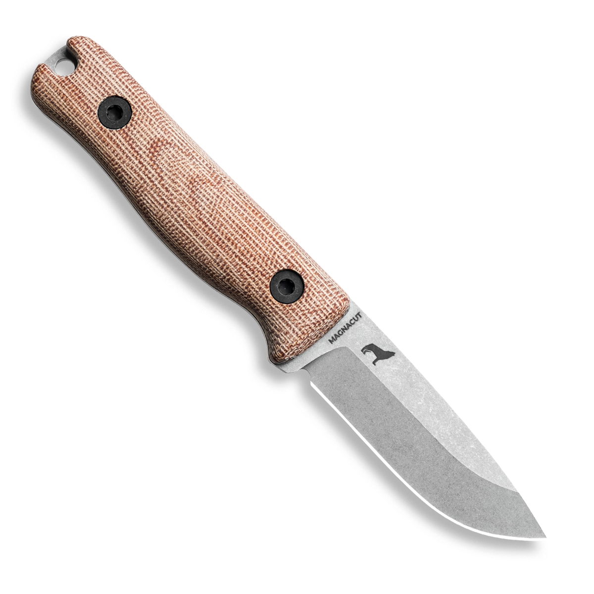 F3 EDC Fixed Blade Knife (CPM MagnaCut, Matte Stonewash, Natural Canvas Micarta)