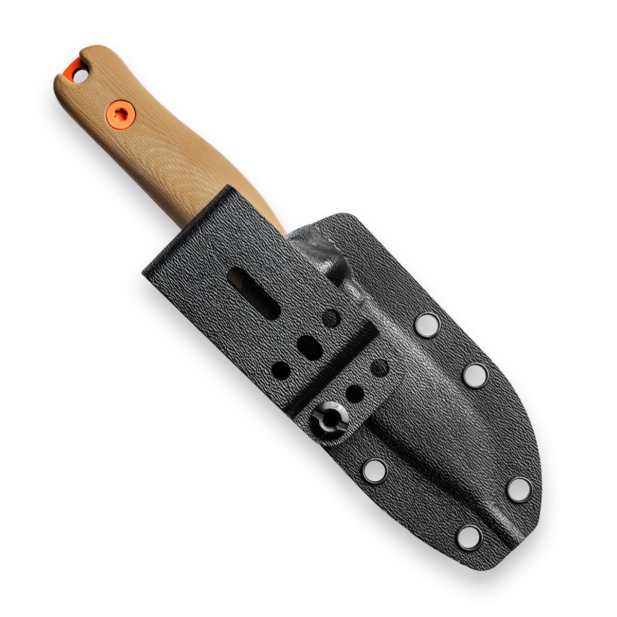 F3XC Extreme Conditions EDC Fixed Blade (CPM 3V, Hi-Vis Orange, Coyote Tan G10)