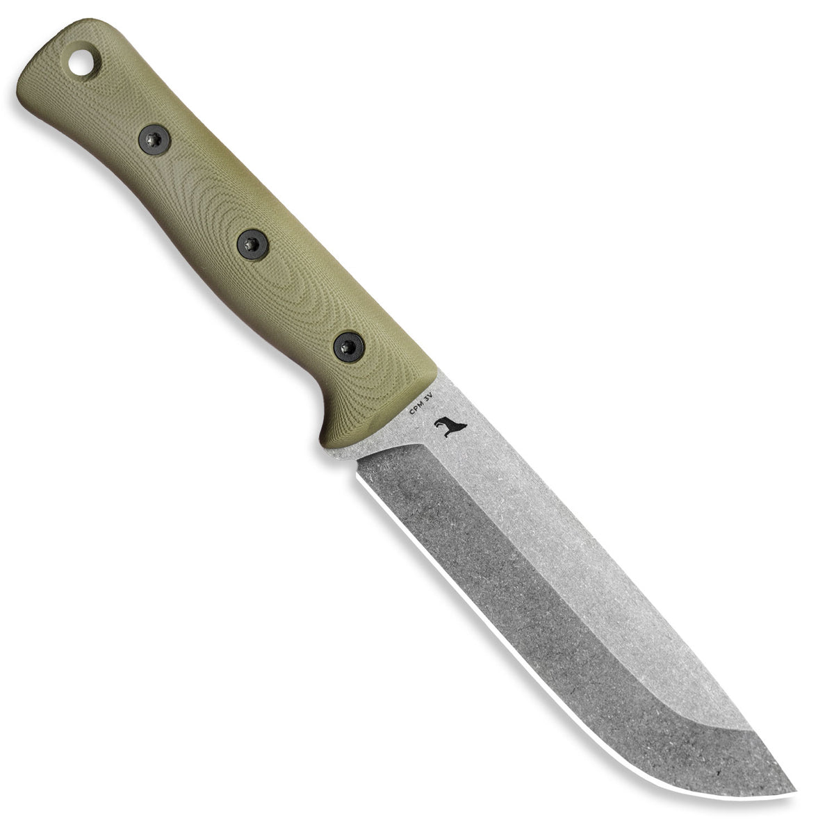 BLEM F6 Leuku Survival Knife (CPM 3V, Acid Stonewash, OD Green G10)